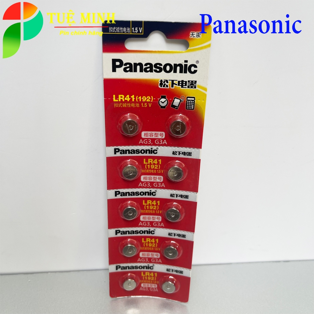 VỈ 10 VIÊN Pin Panasonic AG13 / LR44 / AG3 / LR41, Pin cúc áo 1.5V giá siêu tốt