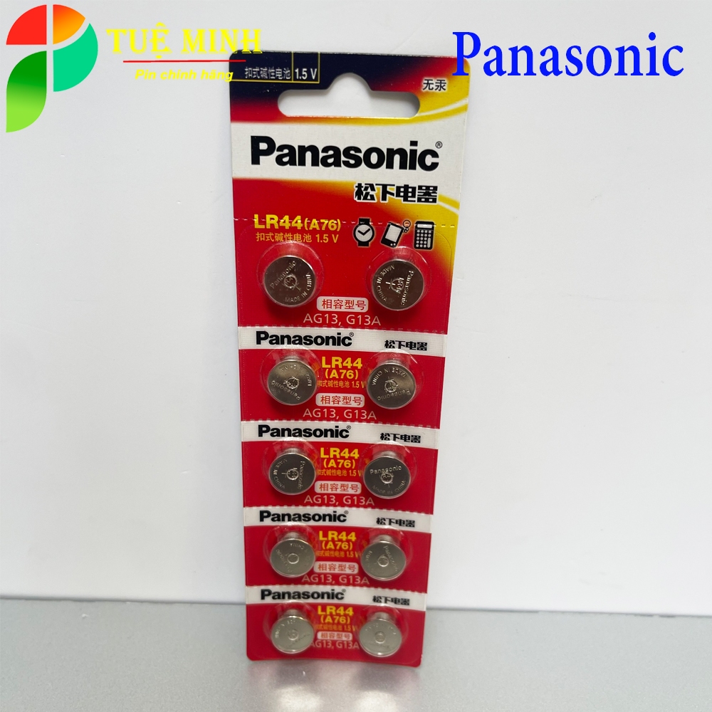 VỈ 10 VIÊN Pin Panasonic AG13 / LR44 / AG3 / LR41, Pin cúc áo 1.5V giá siêu tốt