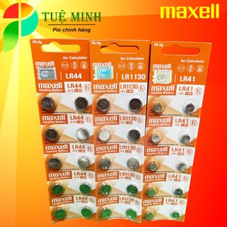 VỈ 10 VIÊN Pin Maxell AG13 / LR44 / AG10 / LR1130 / LR41 / AG3 chính hãng, giá siêu rẻ, pin cúc áo