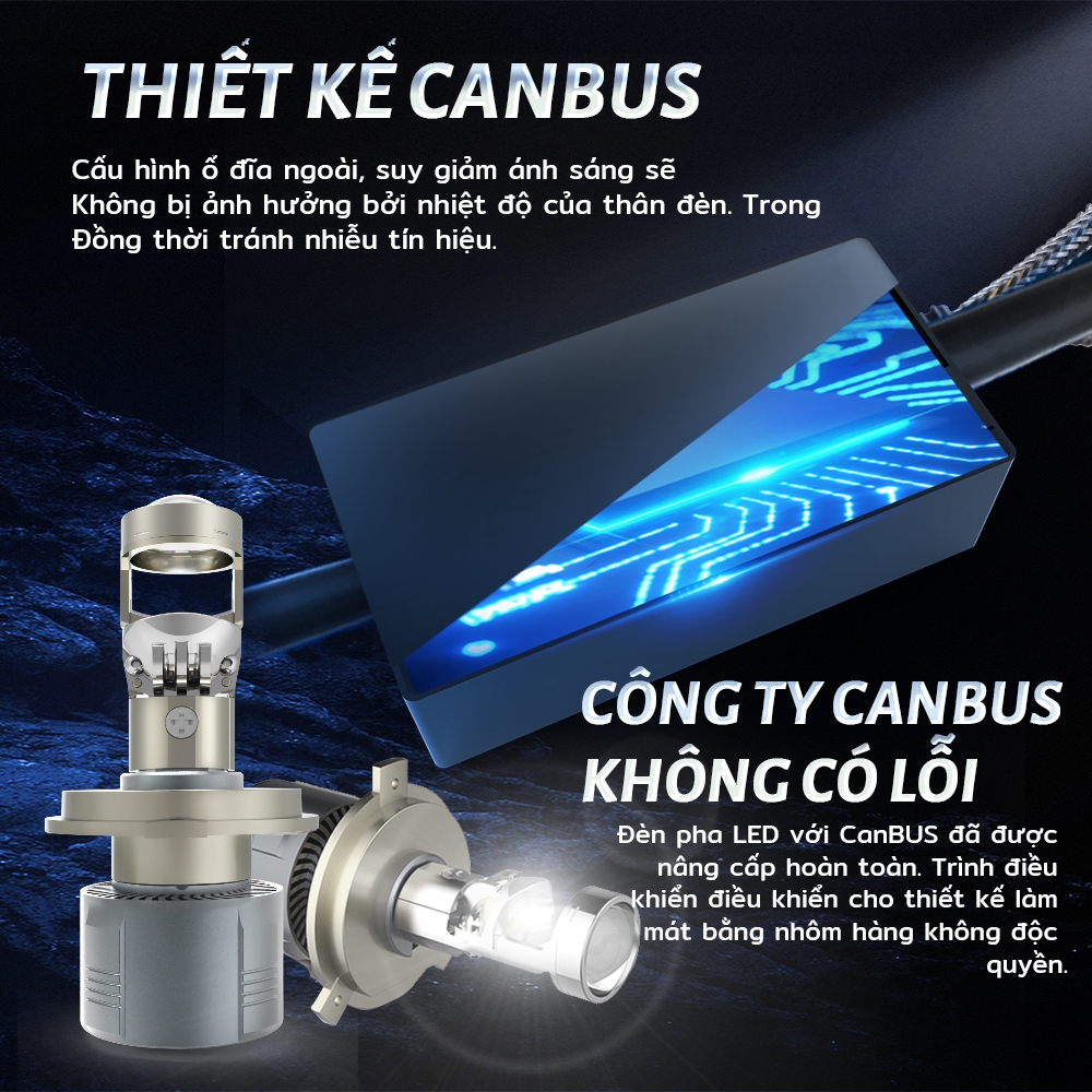 Đèn Pha Led Bi Cầu T9 Mini đèn led bi cầu chân h4 Y6 Cắt Sáng Chống Chói Ống kính HD H4 H7 H11 T40 đèn led đèn xe máy