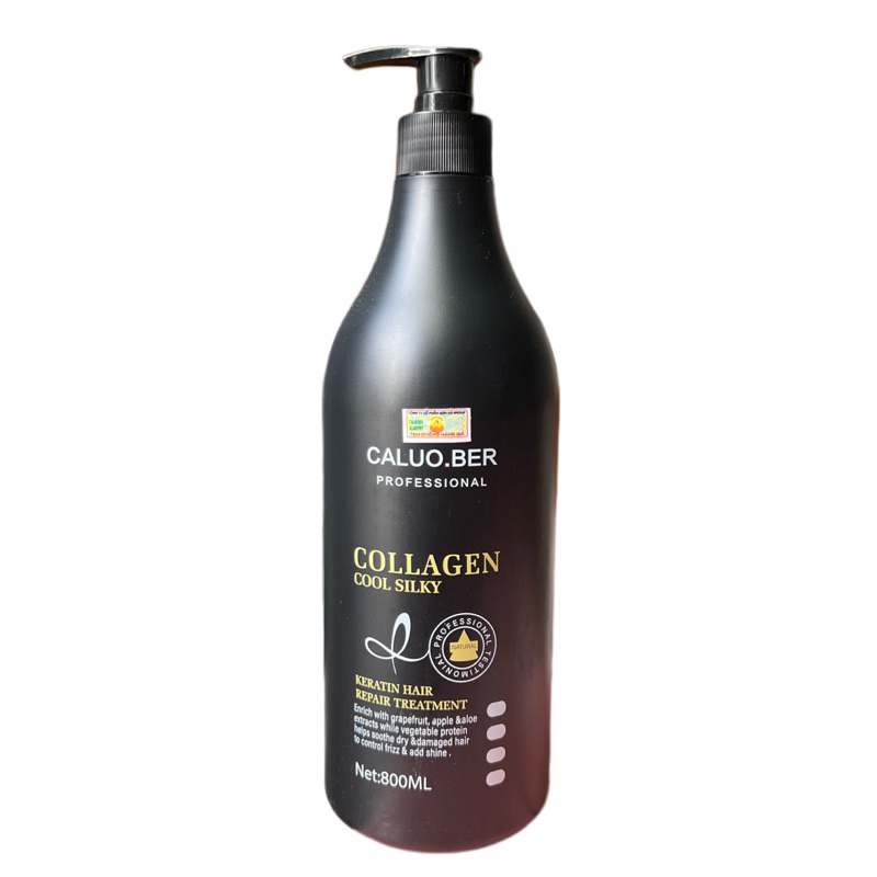 Collagen tươi hồi sinh tóc nát CALUO.BER SPA HAIR REPAIR TREATMENT KERATIN&COLLAGEN COOL SILKY 800ml