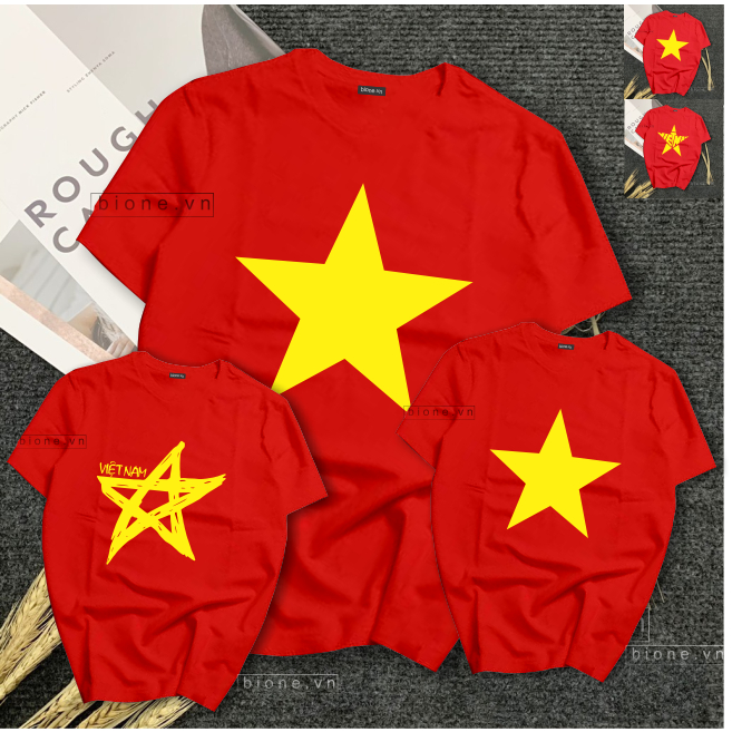Áo Cờ Đỏ Sao Vàng, Đủ size trẻ con người lớn chất đẹp