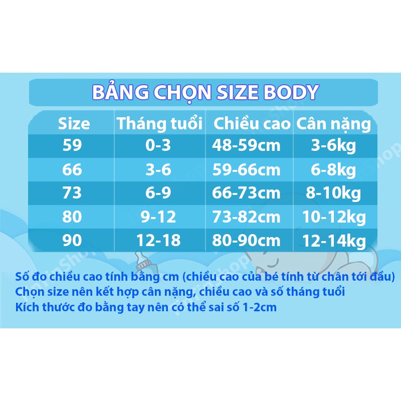 Body nhung lót nỉ dày ấm Bodysuit liền thân dài tay cho bé trai bé gái Hàng Quảng Châu SLN08