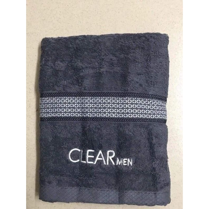 Khăn tắm Clear 60*120 cm màu XÁM ĐEN - khăn tắm cho nam