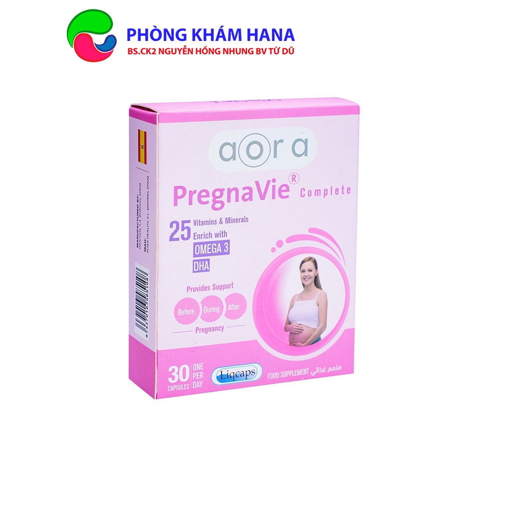 Viên Uống Bổ Sung Vitamin, Khoáng Chất, Tăng Cường Sức Khỏe Cho Mẹ Bầu Pregnavie Complete (Hộp 30 viên)