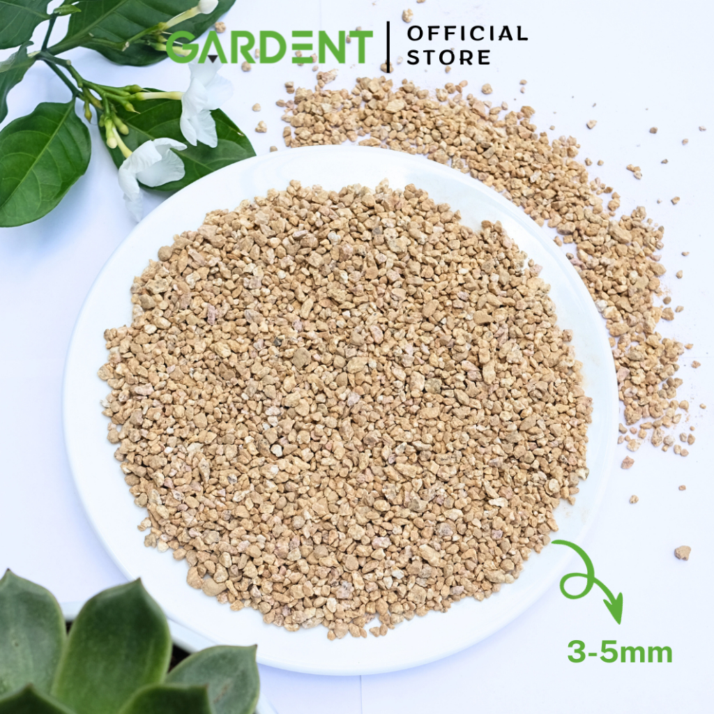 Đá Khoáng Masato GARDENT Đá Maifan Giá Thể Trồng Sen Đá, Xương Rồng, Bonsai Size 3-6mm Bao 1kg
