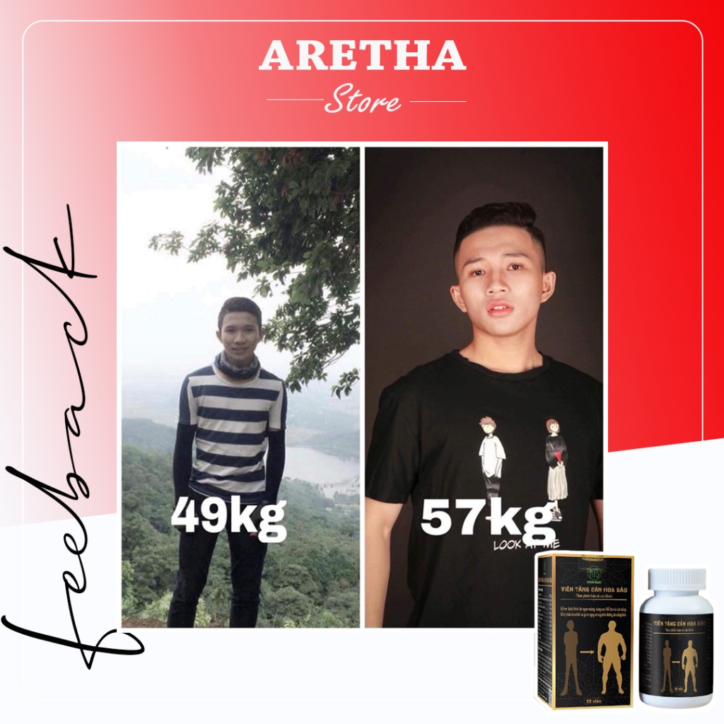 Tăng Cân Hoa Bảo Chính Hãng Hộp 22 Viên Uống Thảo Mộc Tăng Cân Cho Người Gầy cơ địa khó tăng Lâu Năm