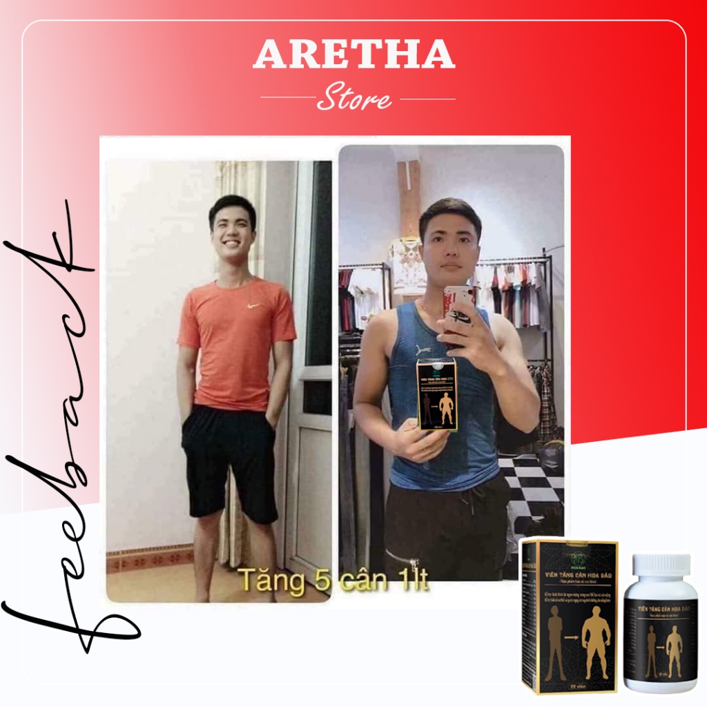 Tăng Cân Hoa Bảo Chính Hãng Hộp 22 Viên Uống Thảo Mộc Tăng Cân Cho Người Gầy cơ địa khó tăng Lâu Năm