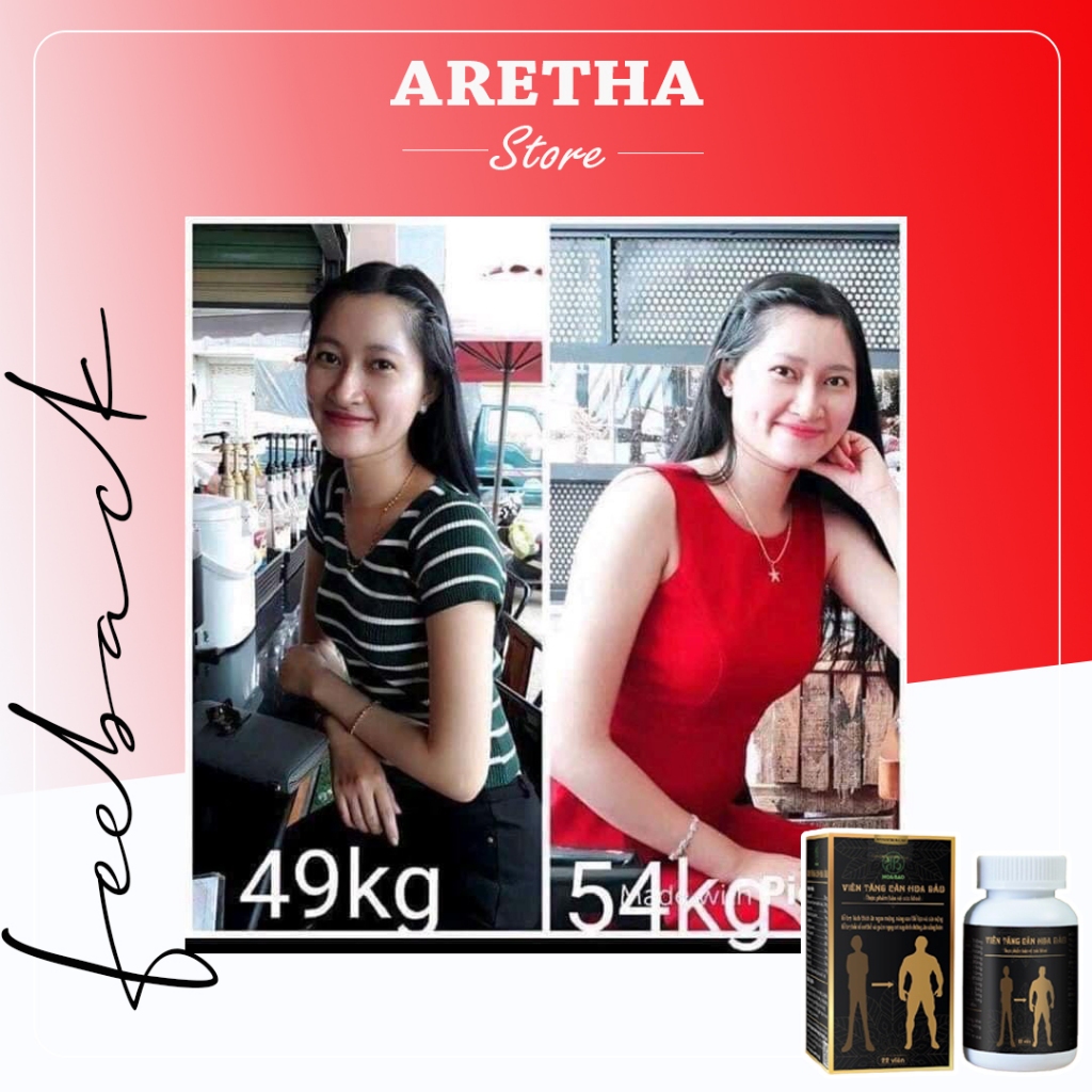 Tăng Cân Hoa Bảo Chính Hãng Hộp 22 Viên Uống Thảo Mộc Tăng Cân Cho Người Gầy cơ địa khó tăng Lâu Năm