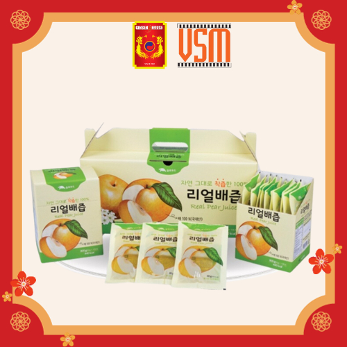Nước Ép Lê Hàn Quốc Nguyên Chất 100% SLOWFOOD - Hộp 30 Gói * 78ML