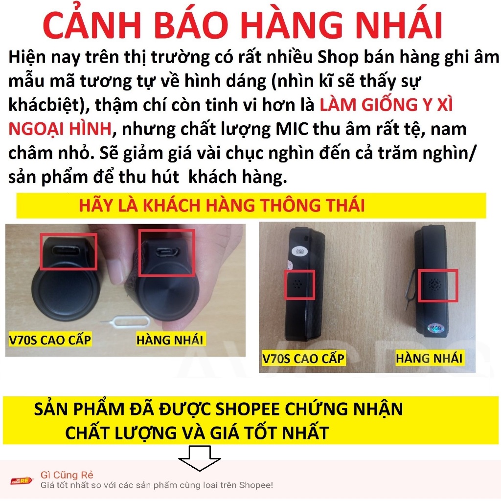 Máy ghi âm chuyên nghiệp siêu lọc âm V70S pin 20-25 ngày, có nam châm siêu mạnh. Chip thế hệ mới 2024
