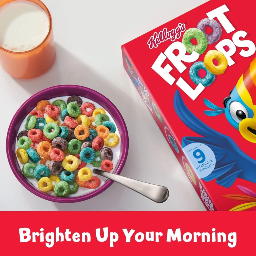 Ngũ cốc  Kellogg's Froot Loops Fruit Flavored with Vitamin C Original 521gr General Mills