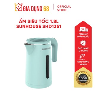 Ấm Siêu Tốc SUNHOUSE SHD1351 Chất Liệu Inox 2 Lớp Dung Tích 1.8L Thiết Kế Hiện Đại Màu Sắc Trang Nhã