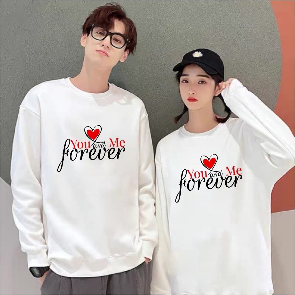 Áo đôi thu đông sweater nam nữ nỉ bông cao cấp fom hàn quốc trái tim đỏ đẹp nhất