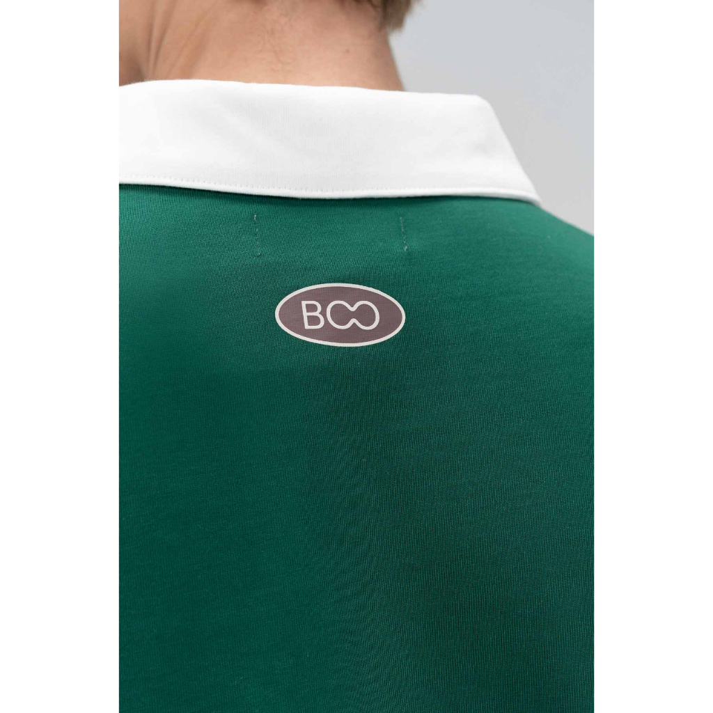 Áo Thun Dài Tay Polo BOO Dáng Oversized Phối Màu EST03