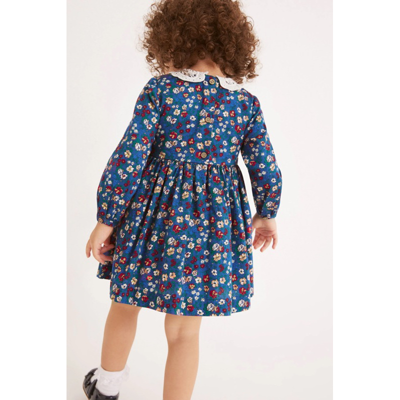 Váy smock hoa nhí dài tay cho bé gái sz 6/7y