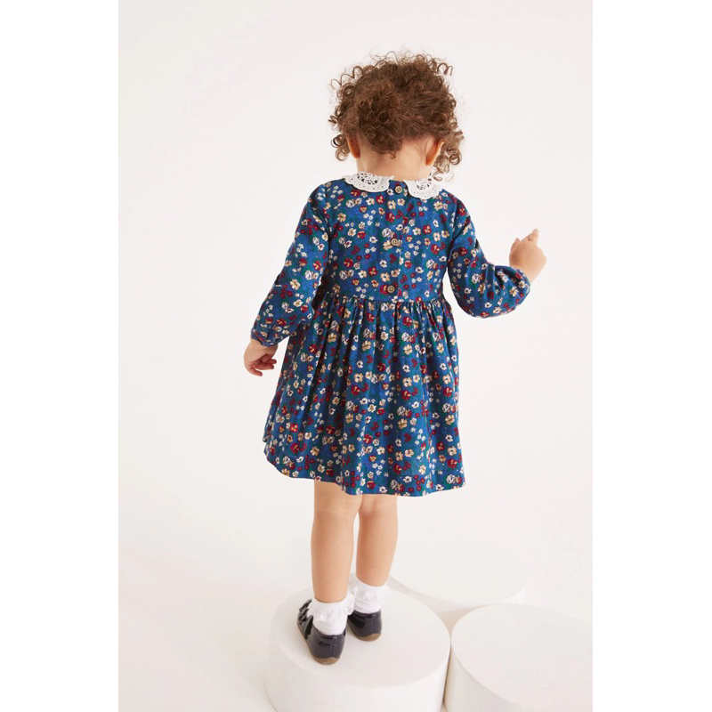 Váy smock hoa nhí dài tay cho bé gái sz 6/7y