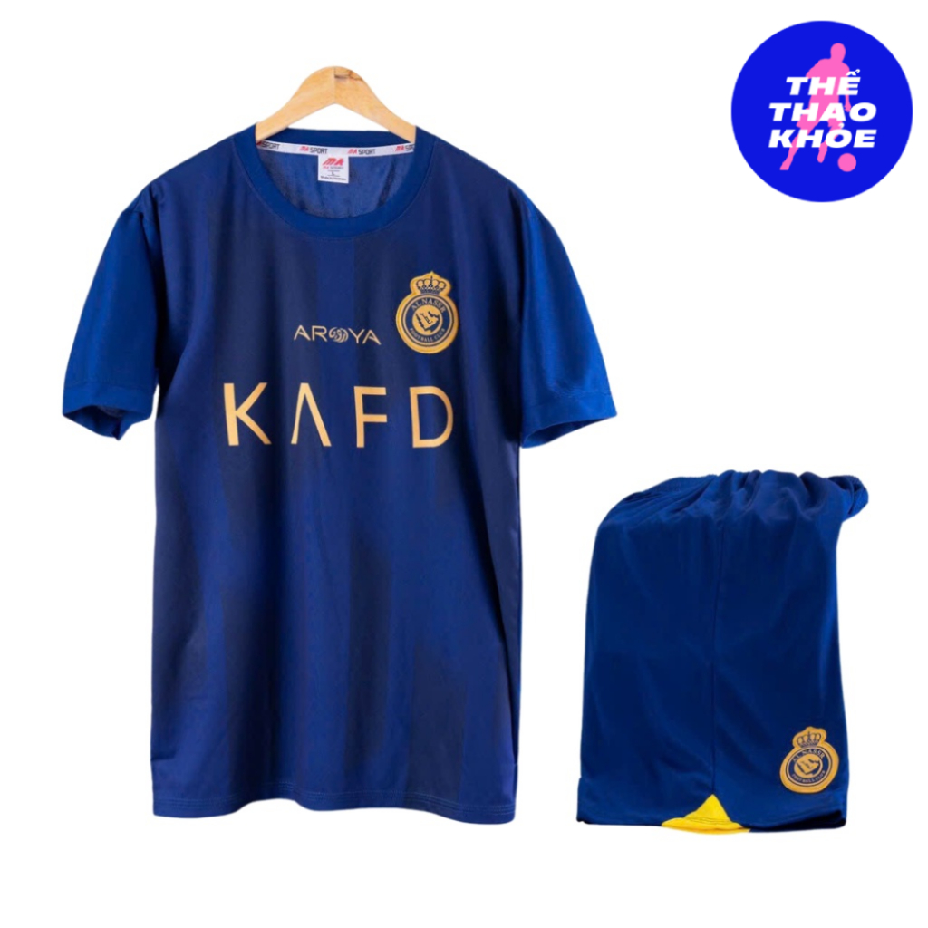 Quần Áo Bóng Đá, Đồ Đá Banh CLB RONALDO AL NASSR Xanh 2024 - 8kg - 88kg - Thun Lạnh Cao Cấp, Không Nhăn, Không Xù Lông