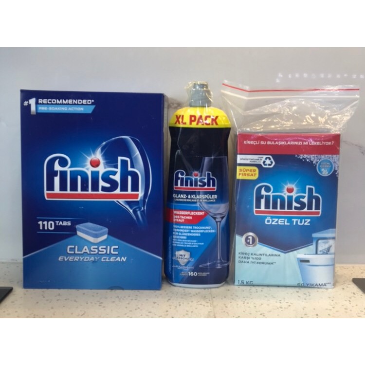 Thương hiệu FINISH - Chuyên dùng cho máy rửa chén Bosch, Teka, Hafele,...