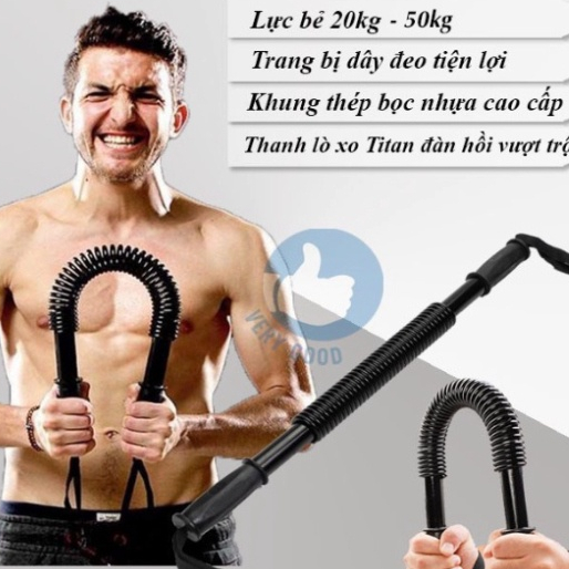 Gậy lò xo tập cơ tay hàng chính hãng 20kg 30kg 40kg 50kg 60 kg