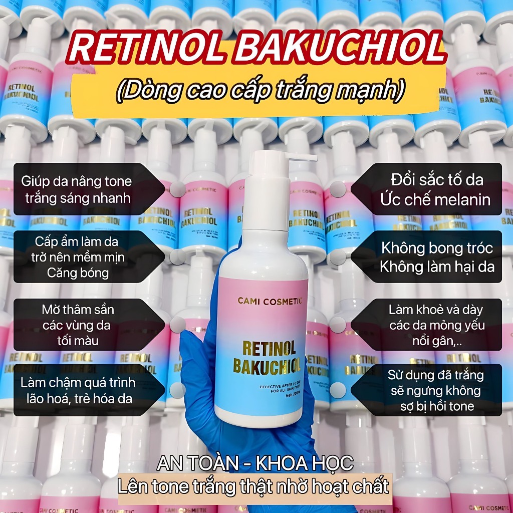 Kem Body dưỡng trắng Đêm Cao Cấp RETINOL BAKUCHIOL CAMICOSMETIC