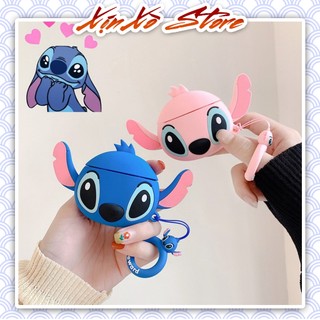 Ốp bảo vệ Airpod 2/3/Pro/Pro2 STITCH KUTE kèm móc khóa cao cấp - XỊN XÒ Store