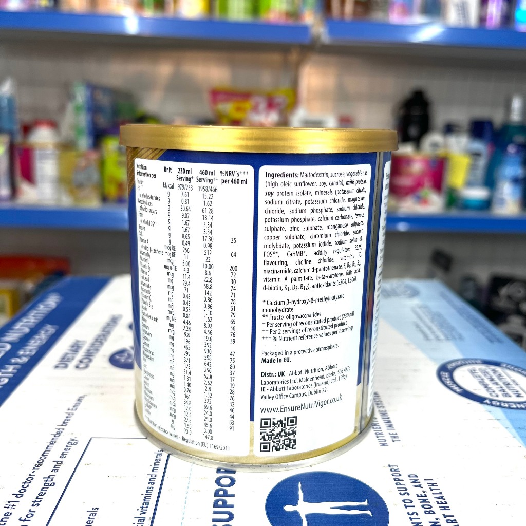 Sữa Bột Ensure Anh NutriVigor Hương vani  - Hàng nội địa anh