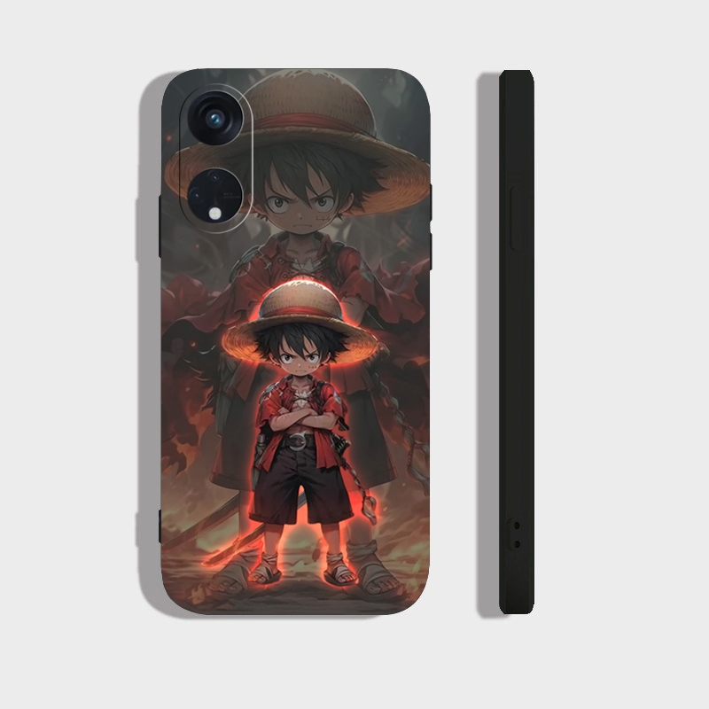 Ốp lưng Oppo Reno 8T 5G, Reno 8T 4G cạnh viền vuông, có bảo vệ camera in hình ONE PIECE, GOKU
