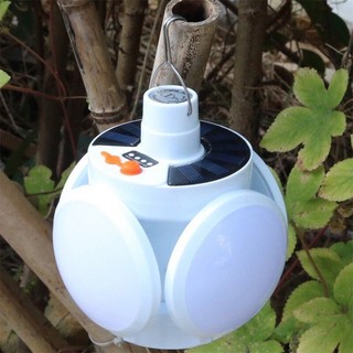 Bóng Đèn Led Tích Điện Năng Lượng Mặt Trời Hình 4 Cánh Hoa Có Thể Đóng Mở