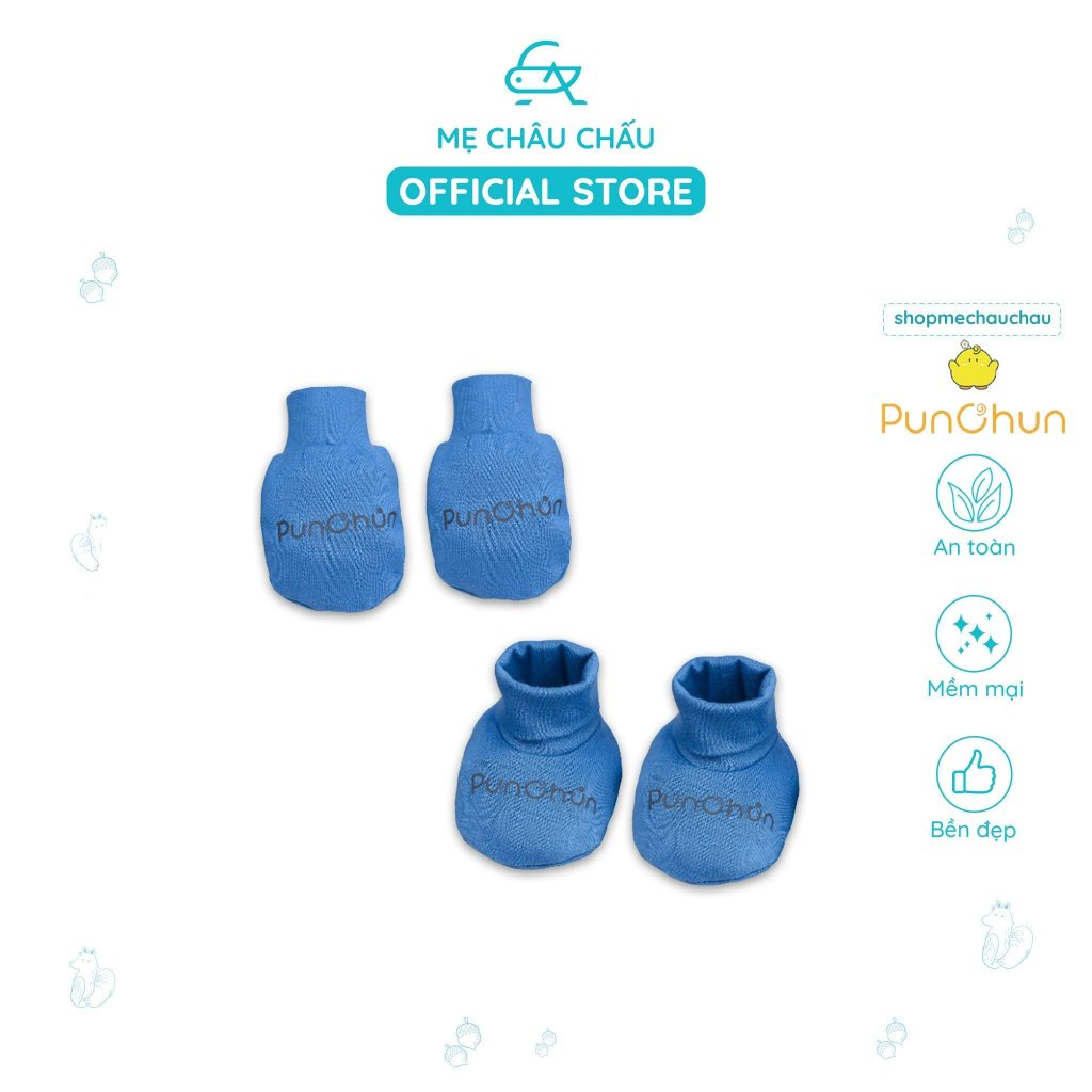 Set Phụ Kiện Bao Tay Bao Chân Mũ Punchun Buddies Cho Bé