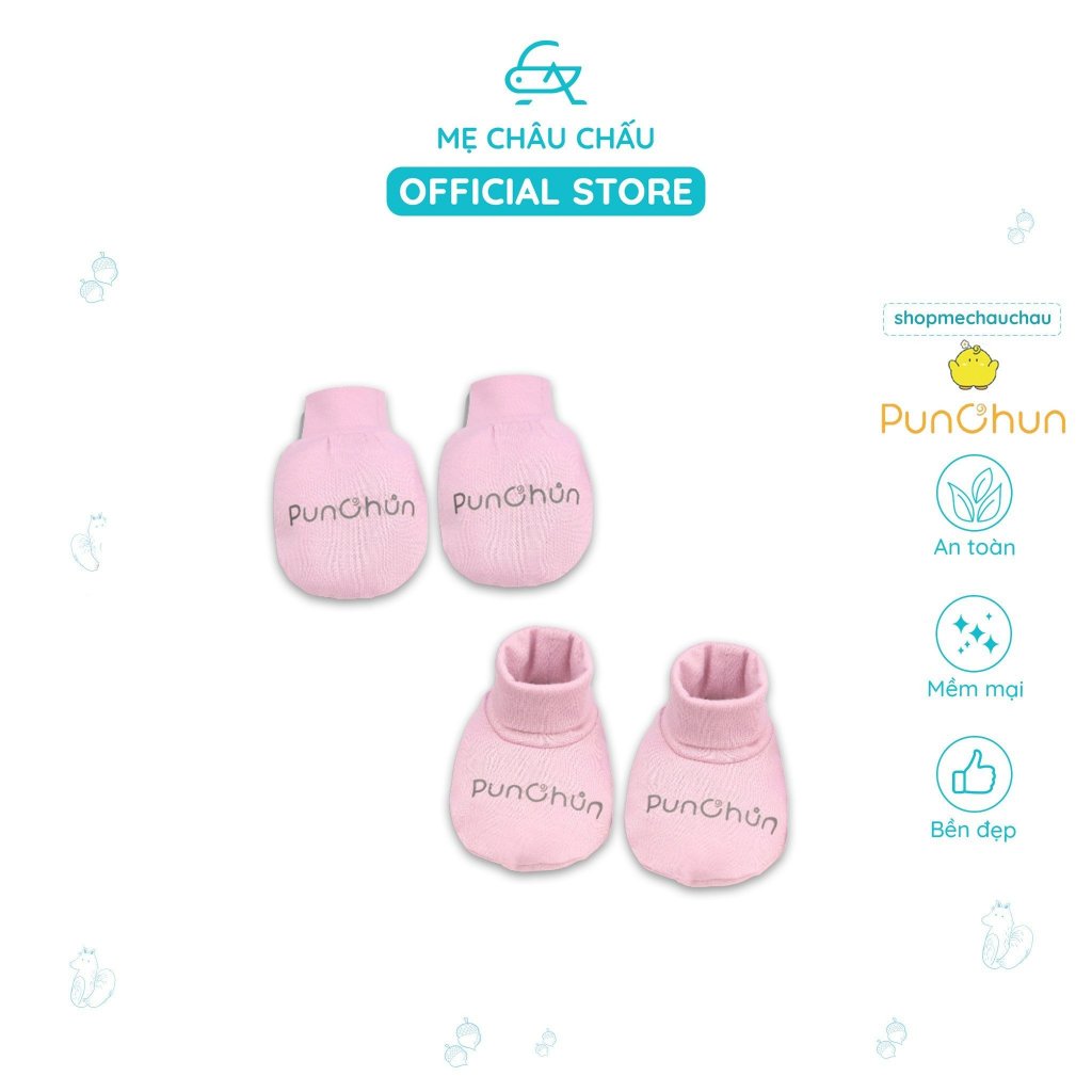 Set Phụ Kiện Bao Tay Bao Chân Mũ Punchun Buddies Cho Bé