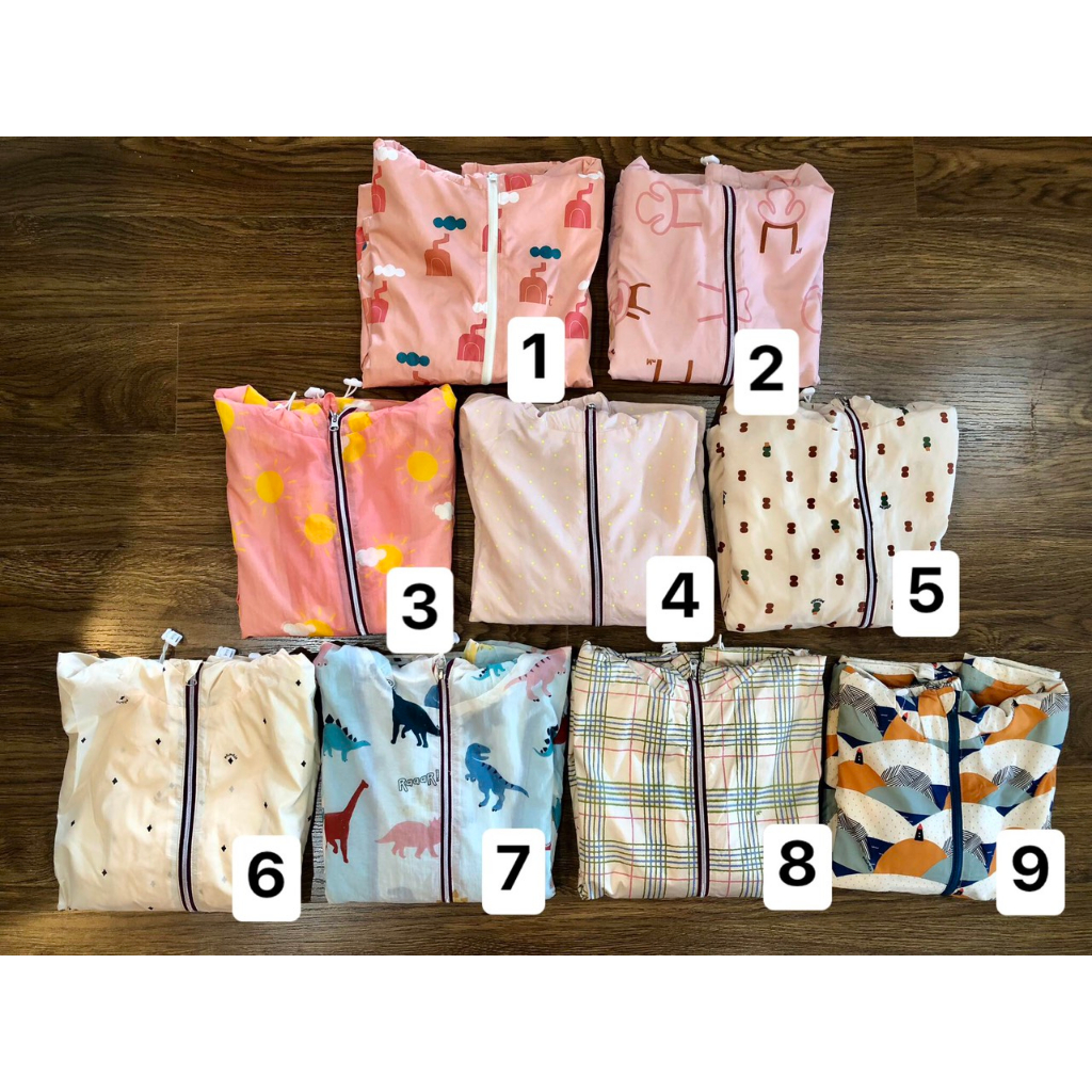 Áo khoác gió 2 lớp cho bé xuất Hàn vải đẹp bảng màu siêu xinh