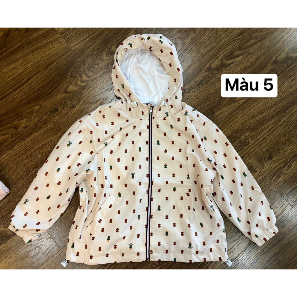 Áo khoác gió 2 lớp cho bé xuất Hàn vải đẹp bảng màu siêu xinh