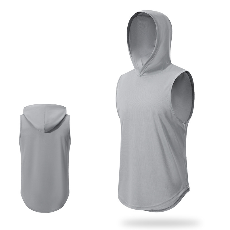 Áo ba lỗ có nón tanktop tập gym chạy bộ bóng rổ thể thao Cleacco BX002 chất vải Mè polyester cực nhanh khô thoáng khí