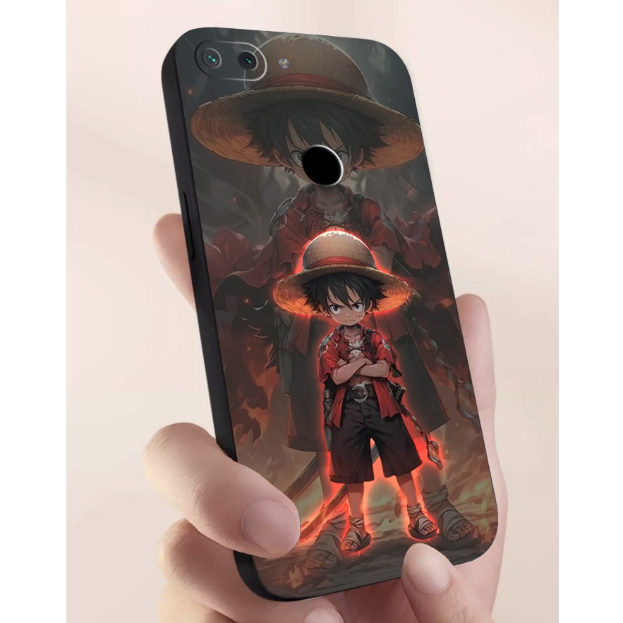 Ốp lưng Xiaomi Mi 8 Lite cạnh viền vuông, có bảo vệ camera in hình ONE PIECE, GOKU