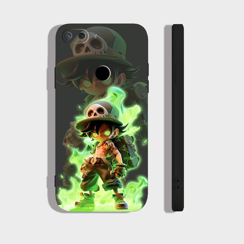 Ốp lưng Xiaomi Mi 8 Lite cạnh viền vuông, có bảo vệ camera in hình ONE PIECE, GOKU