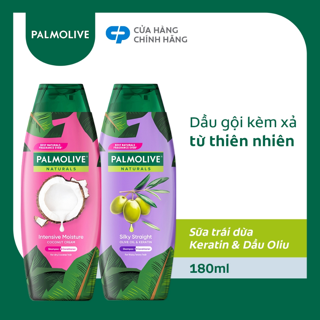 Dầu gội Palmolive kèm dầu xả chiết xuất thiên nhiên 180ml