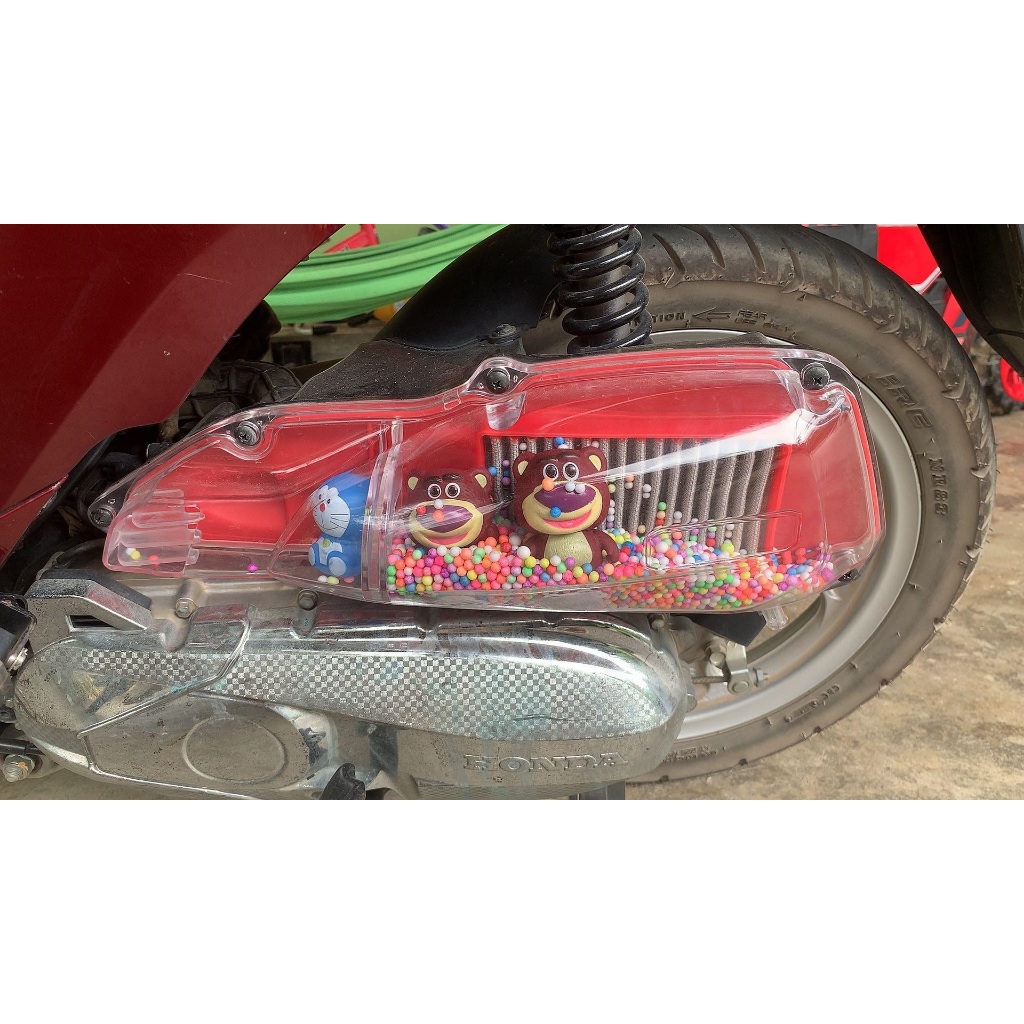 Ốp Lọc gió có LED - Mẫu Gấu Dâu - Vario-Vision-AB-SH-SHmode kèm thú cute