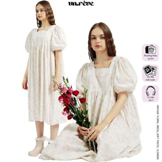 UNRÊVE BÉBI Váy Ngủ Nữ Váy Maxi Bigsize 90kg Cao Cấp Váy Mặc Nhà Nữ Cotton Váy Thu Đông Đầm Bầu Bigsize Đồ Ngủ Nữ 