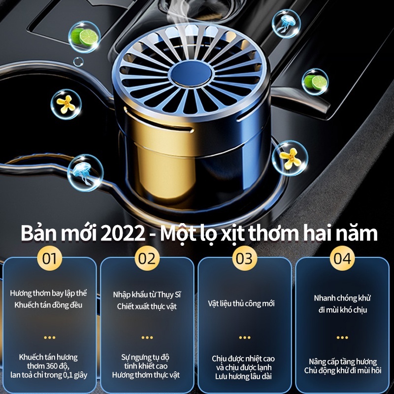 Nước hoa ô tô khử mùi kháng khuẩn , Sáp thơm ô tô tinh dầu để xe hơi NH02