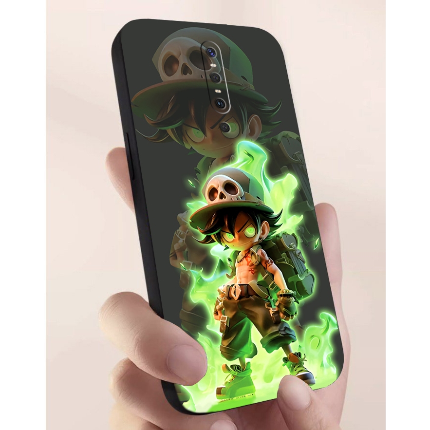 Ốp lưng Xiaomi Redmi K30, K30 5G cạnh viền vuông, có bảo vệ camera in hình ONE PIECE, GOKU