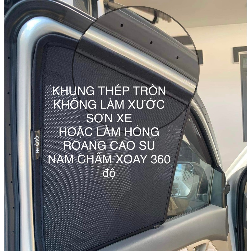 Rèm che nắng ô tô Loại 1 Mr Ô Tô - Chống UV - Thành phần an toàn 100% (bộ 4 tấm 4 cánh cửa)