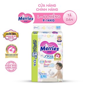 Qùa - tã/bỉm dán merries jumbo size l64