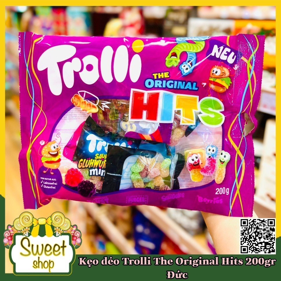 🍔🐛 Kẹo dẻo Trolli The Original Hits 200g - Đức 🇩🇪🇩🇪