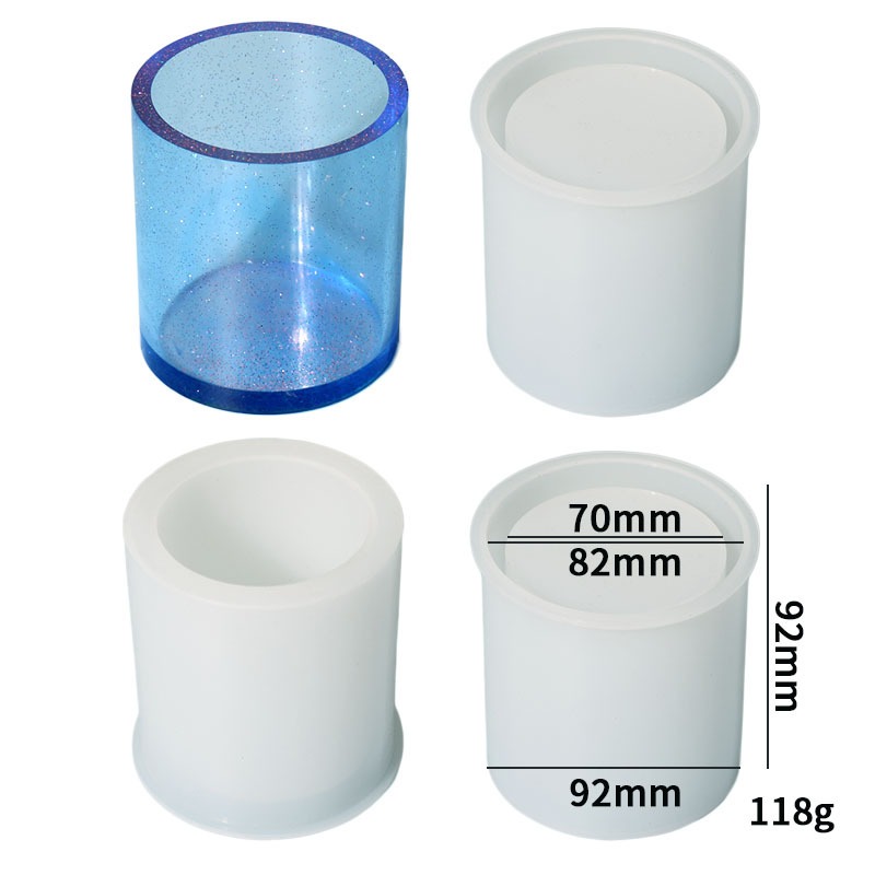 Khuôn silicone tạo hình cho khay đựng viết DIY tiện dụng - Khuôn Silicon Làm Ống Đựng Bút Handmade