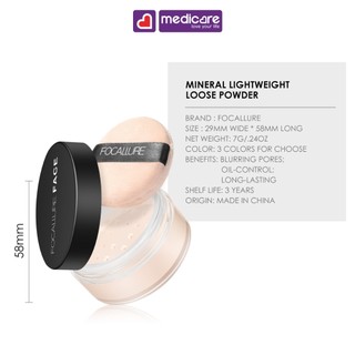 Phấn phủ FOCALLURE kiềm dầu Setting Powder 7g