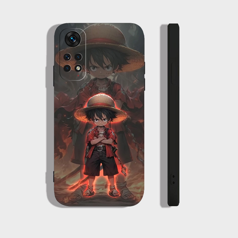 Ốp lưng Xiaomi Note 11S,Note 11 4G,Note 11 Pro,Note 11 Pro 5G cạnh viền vuông, có bảo vệ camera in hình ONE PIECE, GOKU