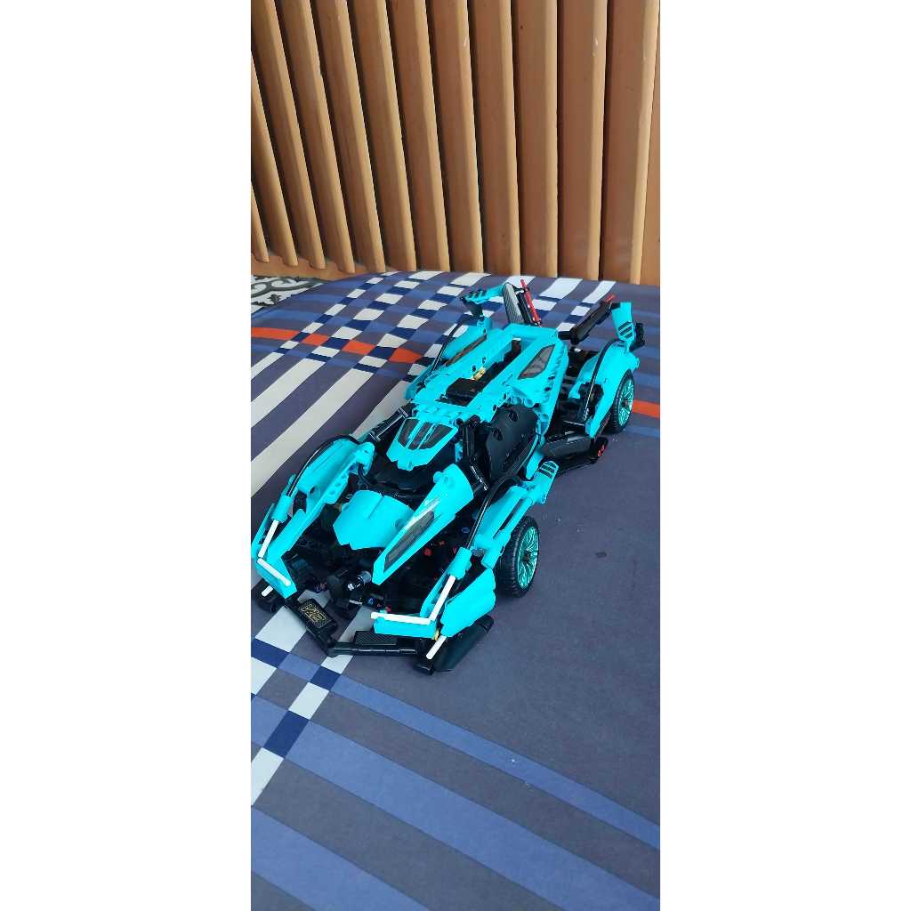 Mô hình lắp ráp technic siêu xe cực chất Lamborghini V12 Blue GT Concept  tỉ lệ mô hình 1:14 1148 PCS