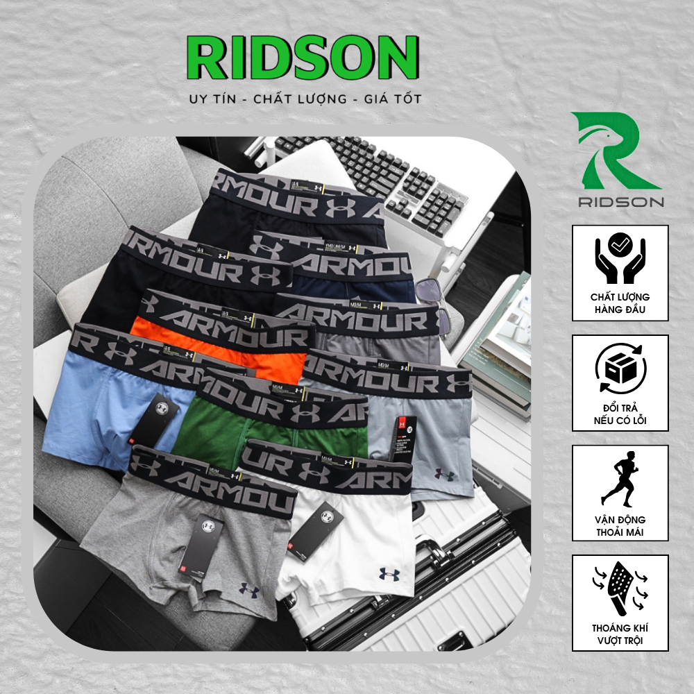 Quần Lót Nam,Quần Sịp Đùi Chất Liệu Cotton Có Giãn 4 Chiều Thoải Mái Thấm Hút Mồ Hôi. Boxer Under Amour (B_UA013