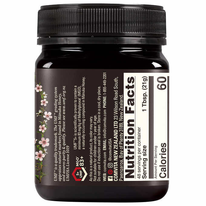Mật ong Manuka Comvita Certified UMF 5+  Raw Manuka Honey 1kg